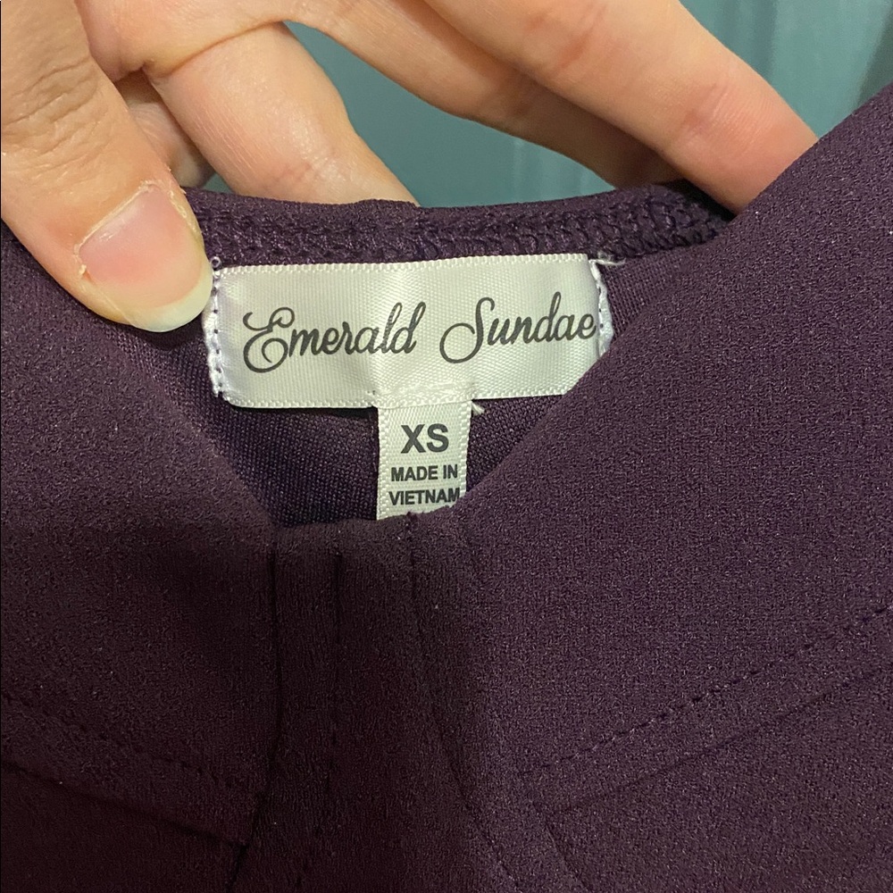 Macy's Deep Purple Midi Dress - Picture 2 of 4